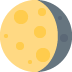 🌖घटता हुआ गिबस चंद्रमा इमोजी अर्थ