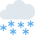 🌨बर्फ के साथ बादल इमोजी अर्थ