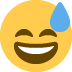 😅 पसीने से मुस्कुराता चेहरा इमोजी का अर्थ