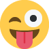 😜 जीभ से आंख मारता चेहरा इमोजी का अर्थ