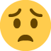 😟 चिंतित चेहरा इमोजी अर्थ